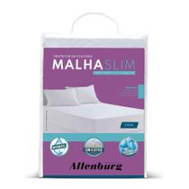 Protetor de Colchão Casal Impermeável Antialérgica Malha Slim Branco 1,40m x 1,90m Altenburg