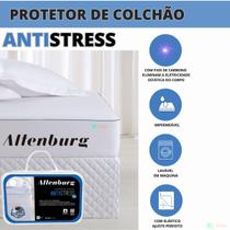 Protetor De Colchão Casal Impermeável Antistress 140x190x40cm - Tecnologia de ponta Fios de Carbono Antistress