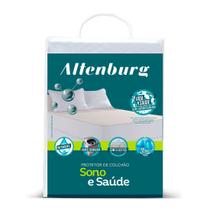 Protetor de Colchão Casal Impermeável Com Elástico Sono e Saúde Branco 1,40m x 1,90m Altenburg