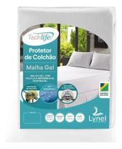 Protetor de Colchão Casal Impermeável Silencioso Malha Gel Secagem Ultra Rápida 1,40m x 1,90m Lynel
