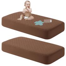 Protetor de colchão de berço NTBAY Waterproof 70x130cm, pacote com 2