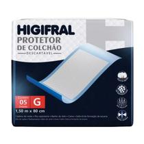 Protetor de Colchão Descartável G Com 5 unidades Higifral Protetor de Colchão Descartável G Com 5 unidades Higifral