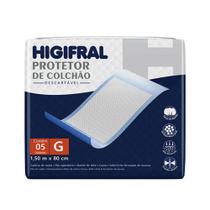 Protetor de colchão descartável - Higifral - Tamanho G com 5 unidades Protetor de colchão descartável - Higifral - Tamanho G com 5 unidades