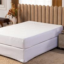 Protetor de Colchão Impermeável Branco Avulso QUEEN - Capa Protetora para Cama Toque Macio