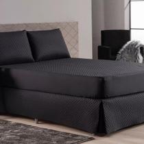 Protetor De Colchão Impermeável Casal Matelado Antialérgico Antiácaro Resistente A Líquidos Toque Macio Branco Preto Cinza