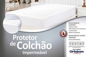 Protetor de Colchão Impermeável Ortobom Queen 160cm x 200cm - Branco