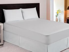 Protetor de Colchão Kacyumara Impermeável - 100% Algodão - Branco - King