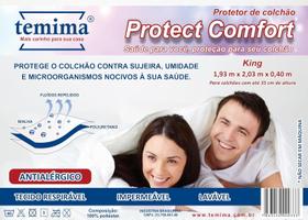 Protetor de Colchão King c/ Elástico Impermeável e Antialérgico - Temima -