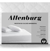 Protetor de Colchão King Toque Acetinado Impermeável 100% Poliéster C/Elástico 1,93m x 2,03m Branco Altenburg