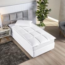 Protetor de Colchão Macio Pillow Top Solteiro Scartec Micropercal 200 Fios - Branco