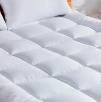 Protetor De Colchão Pillow Top Casal Padrão Micropercal 400 Fios Com Elástico Cama Casal Macio