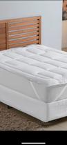 Protetor de Colchão Pillow Top Queen 2,00x1,60 Antialérgico Micropercal Branco - cecicasa