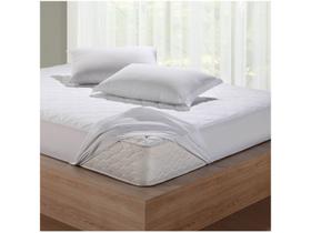 Protetor de Colchão Queen Size Impermeável - 150 Fios 160x203cm Branco Prata Protect Protetor de Colchão Queen Size Impermeável - 150 Fios 160x203cm Branco Prata Protect