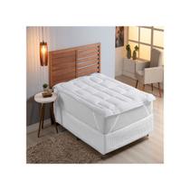 Protetor de Colchão Solteiro Box Pillow Top Capa Acolchoada Colchonete Micropercal 400 Fios