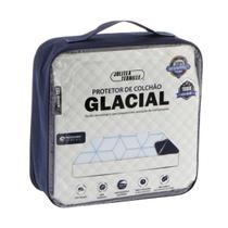 Protetor de Colchão Solteiro Glacial Jolitex Toque Gelado Impermeável 88x188x35cm