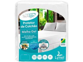 Protetor de Colchão Solteiro Impermeável - Malha Gel 25x1,90cm Branco Lynel Techlife