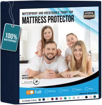 Protetor de colchão Utopia Bedding impermeável em tamanho real Protetor de colchão Utopia Bedding impermeável em tamanho real