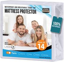 Protetor de colchão Utopia Bedding impermeável tamanho duplo Protetor de colchão Utopia Bedding impermeável tamanho duplo