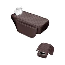 Protetor De Console Central De Carro Em Espuma De Memória Espessa Com Caixa De Armazenamento E Bolso