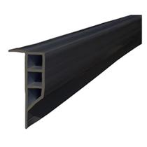 Protetor de encaixe de perfil de PVC de face inteira Dock Edge preto 4,88 m