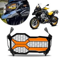 Protetor de Farol Duplo X BMW GS 1200 1250 2021 2022 2023 Moldura Laranja