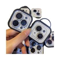 Protetor De Lente De Câmera De Metal Diamante Para iPhone 11 12 13 pro Max Mini 14 plus 2-3pcs Vidro