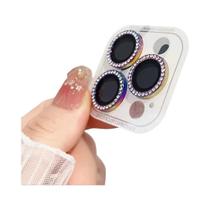 Protetor De Lente De Câmera Diamante Roxo Laranja Para iPhone 17 pro Max 15 14 13 Mini 12