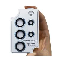 Protetor De Lente De Câmera Em Vidro Temperado Com Anel Metálico Para Samsung Galaxy S25 S24 S23