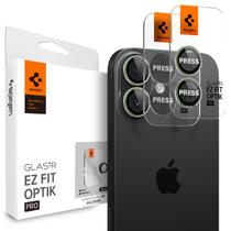 Protetor de lente de câmera Spigen GlaStr EZ Fit Optik Pro para iPhone 17, pacote com 2