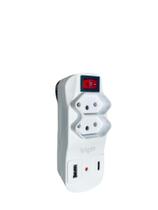 Protetor de Linha 2 Tomadas 2 USB Padrão NBR 10A Elgin Protetor de Linha 2 Tomadas 2 USB Padrão NBR 10A Elgin