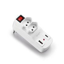 Protetor de Linha - 2 Tomadas 2PeT 10A 2 USB Protetor de Linha - 2 Tomadas 2PeT 10A 2 USB