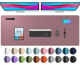Protetor de mesa Aothia Leather à prova d'água 43x122cm rosa escuro