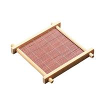 Protetor De Mesa De Bambu Quadrado Para Copos, Resistente Ao Calor, Reutilizável, Decoração Em