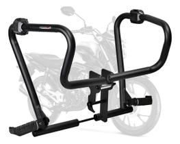 Protetor de Motor e Carenagem Coyote Preto com Pedais - CG Titan / Fan & Start 160 - Honda