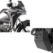 Protetor de Motor Prata e Carter Prata Honda Sahara 300 Braz