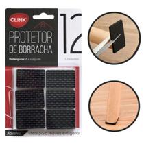 Protetor De Móveis Borracha Retangular 4x2,5cm 12 Un - Clink