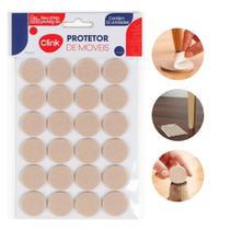 Protetor de Móveis Redondo CLINK 32 Peças Feltro Adesivo 2,5 cm x 0,3 cm para Pisos e Superfícies Protetor de Móveis Redondo CLINK 32 Peças Feltro Adesivo 2,5 cm x 0,3 cm para Pisos e Superfícies