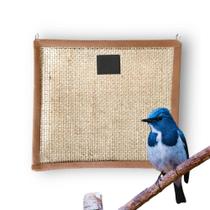 Protetor de Ninho em Juta Pássaros Coleiros Papa Capim - 18x19 cm