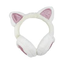 Protetor De Orelha Em Forma De Orelha De Gato Com Glitter, Macio E Aconchegante Para Proteção Ao Ar