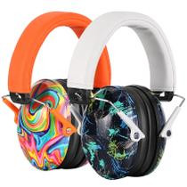 Protetor de ouvido infantil PROHEAR 032, pacote com 2 unidades, NRR 25dB, laranja e branco