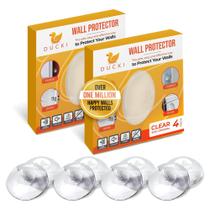 Protetor de parede Door Stop Ducki Door Knob, pacote com 8 unidades de gel transparente