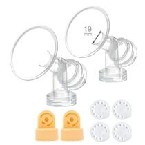 Protetor de peito Maymom 19 mm 2x peça única pequeno com válvula Medela