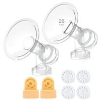 Protetor de peito Maymom 2x de peça única de 26 mm com membrana de válvula Medela