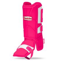 Protetor de pernas Franklin Sports PRT Series para adultos de beisebol rosa Protetor de pernas Franklin Sports PRT Series para adultos de beisebol rosa