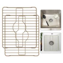 Protetor de pia Better Houseware Metal Grid Almond 41x31cm, pacote com 2