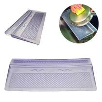 Protetor de Pia Retangular Grande Lavar Louça com encaixe - Antiaderente em Silicone Protetor Borda de Pia - PANAMI