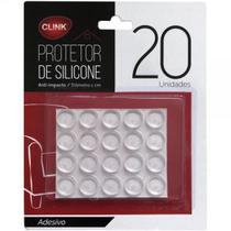 Protetor De Piso 20 Pecas Adesivo Redondo De Silicone - Clink