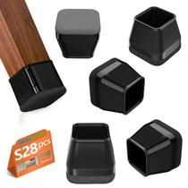 Protetor de piso para móveis BAIPOK 28 peças de feltro de silicone 2,2-2,8 cm