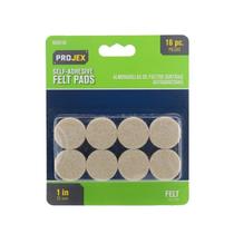 Protetor de piso para móveis Projex Felt Adhesive Pads 2,5 cm, pacote com 16
