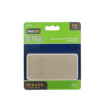 Protetor de piso para móveis PROJEX Felt Pad Brown 1,3 x 10 cm 8 unidades